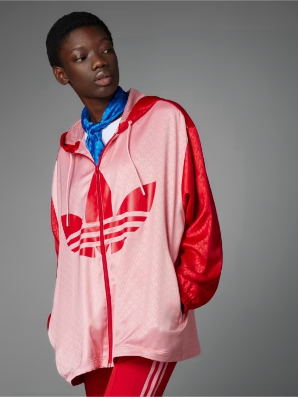 Adidas ADICOLOR HERITAGE NOW COLORBLOCK WINDBREAKER Pink and Red